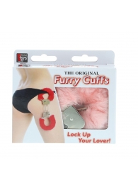 Металлические наручники с розовой меховой опушкой METAL HANDCUFF WITH PLUSH PINK - Dream Toys - купить с доставкой в Пскове