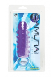 Закрытая фиолетовая насадка с пупырышками SAMURAI PENIS SLEEVE PURPLE - 14,5 см. - NMC - в Пскове купить с доставкой