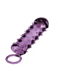 Закрытая фиолетовая насадка с пупырышками SAMURAI PENIS SLEEVE PURPLE - 14,5 см. - NMC - в Пскове купить с доставкой