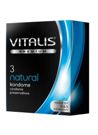 Классические презервативы VITALIS PREMIUM natural - 3 шт. - Vitalis - купить с доставкой в Пскове
