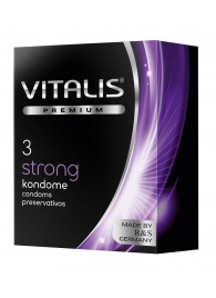 Презервативы с утолщенной стенкой VITALIS PREMIUM strong - 3 шт. - Vitalis - купить с доставкой в Пскове
