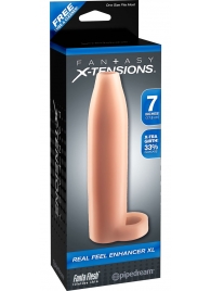 Телесная насадка Real Feel Enhancer XL - 17 см. - Pipedream - в Пскове купить с доставкой