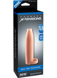 Насадка-расширитель с кольцом для подхвата мошонки Real Feel Enhancer - 14 см. - Pipedream - в Пскове купить с доставкой