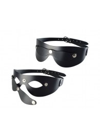 Черная кожаная маска  Новичок - Sitabella - купить с доставкой в Пскове