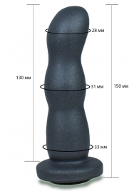 Черная анальная рельефная насадка-фаллоимитатор - 15 см. - LOVETOY (А-Полимер) - купить с доставкой в Пскове