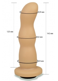 Телесная рельефная насадка Harness - 14,2 см. - LOVETOY (А-Полимер) - купить с доставкой в Пскове