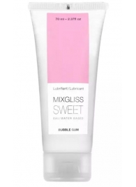 Смазка на водной основе Mixgliss Sweet с ароматом бабл-гам - 70 мл. - Mixgliss - купить с доставкой в Пскове