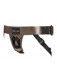 Бронзовый пояс для насадок Curious Harness - Strap-on-me - купить с доставкой в Пскове