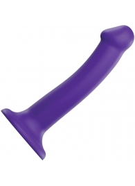 Фиолетовый фаллоимитатор-насадка Strap-On-Me Dildo Dual Density size M - 18 см. - Strap-on-me - купить с доставкой в Пскове