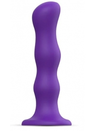 Фиолетовая насадка Strap-On-Me Dildo Geisha Balls size M - Strap-on-me - купить с доставкой в Пскове