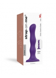 Фиолетовая насадка Strap-On-Me Dildo Geisha Balls size XL - Strap-on-me - купить с доставкой в Пскове