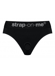 Черные трусики для насадок Heroine Lingerie Harness - size S - Strap-on-me - купить с доставкой в Пскове