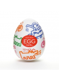 Мастурбатор-яйцо Keith Haring EGG STREET - Tenga - в Пскове купить с доставкой