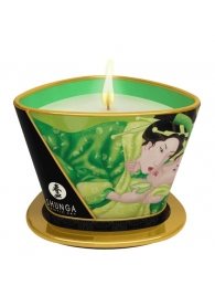 Массажная свеча Exotic Green Tea с ароматом зелёного чая - 170 мл. - Shunga - купить с доставкой в Пскове