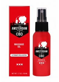 Стимулирующее массажное масло CBD from Amsterdam Massage Oil - 50 мл. - Shots Media BV - купить с доставкой в Пскове