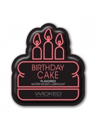 Лубрикант на водной основе со вкусом торта с кремом Wicked Aqua Birthday cake - 3 мл. - Wicked - купить с доставкой в Пскове