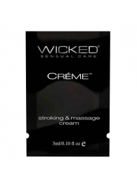 Крем для массажа и мастурбации Wicked Stroking and Massage Creme - 3 мл. - Wicked - купить с доставкой в Пскове