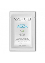 Легкий лубрикант на водной основе Wicked Simply AQUA - 3 мл. - Wicked - купить с доставкой в Пскове