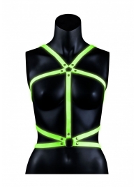 Портупея Body Harness с неоновым эффектом - размер L-XL - Shots Media BV - купить с доставкой в Пскове