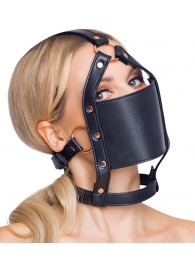 Черный намордник с кляпом-шаром Head Harness With A Gag - Orion - купить с доставкой в Пскове