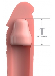 Телесная насадка-удлинитель 1 Inch Silicone X-tension - 17,8 см. - Pipedream - в Пскове купить с доставкой