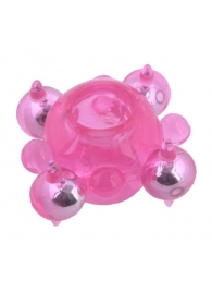 Эрекционное кольцо c бусинками - Toyfa Basic - в Пскове купить с доставкой