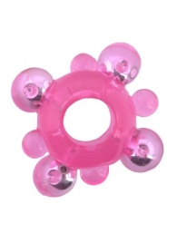 Эрекционное кольцо c бусинками - Toyfa Basic - в Пскове купить с доставкой