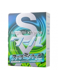 Презервативы Sagami Xtreme Mint с ароматом мяты - 3 шт. - Sagami - купить с доставкой в Пскове