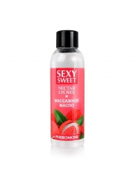 Массажное масло Sexy Sweet Nectar Lychee с феромонами и ароматом личи - 75 мл. - Биоритм - купить с доставкой в Пскове