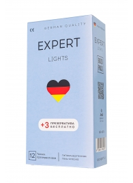 Ультратонкие презервативы EXPERT Lights - 12 шт.(+3 в подарок) - Expert - купить с доставкой в Пскове