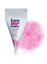 Съедобное согревающее массажное масло Love Me Tender Cotton Candy с ароматом сладкой ваты - 10 мл. - Love to Love - купить с доставкой в Пскове