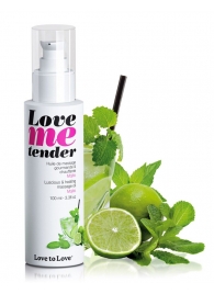 Съедобное согревающее массажное масло Love Me Tender Mojito с ароматом мохито - 100 мл. - Love to Love - купить с доставкой в Пскове