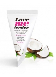 Съедобное согревающее массажное масло Love Me Tender Cocos с ароматом кокоса - 10 мл. - Love to Love - купить с доставкой в Пскове