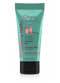 Съедобный интимный гель Orgie Lube Tube Cocktail Strawberry Mojito - 50 мл. - ORGIE - купить с доставкой в Пскове