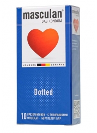 Презервативы с пупырышками Masculan Dotted - 10 шт. - Masculan - купить с доставкой в Пскове