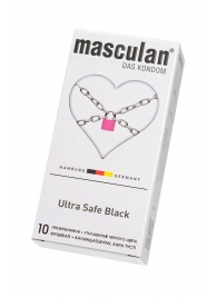 Ультрапрочные презервативы Masculan Ultra Safe Black - 10 шт. - Masculan - купить с доставкой в Пскове