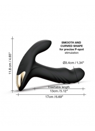 Черный вибромассажер простаты Multi P-Joy с 3 моторами - Dorcel - в Пскове купить с доставкой