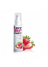 Съедобное согревающее массажное масло Love Me Tender Strawberry с ароматом клубники - 100 мл. - Love to Love - купить с доставкой в Пскове