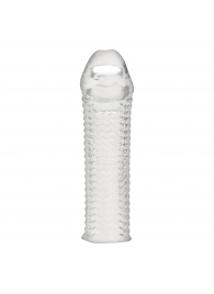 Текстурированная насадка на пенис Clear Textured Penis Enhancing Sleeve Extension - 16,5 см. - BlueLine - в Пскове купить с доставкой