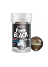 Интимный гель Power Black Hot Ball с охлаждающе-разогревающим эффектом (2 шарика по 3 гр.) - HotFlowers - купить с доставкой в Пскове