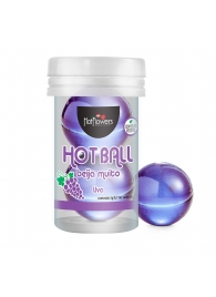 Лубрикант на масляной основе Hot Ball Beija Muito с ароматом винограда (2 шарика по 3 гр.) - HotFlowers - купить с доставкой в Пскове