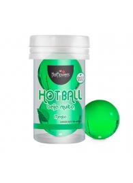 Лубрикант на масляной основе Hot Ball Beija Muito с ароматом мяты (2 шарика по 3 гр.) - HotFlowers - купить с доставкой в Пскове