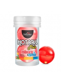 Лубрикант на масляной основе Hot Ball Plus с охлаждающе-разогревающим эффектом (2 шарика по 3 гр.) - HotFlowers - купить с доставкой в Пскове