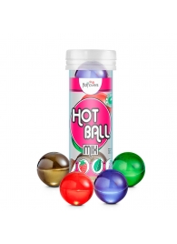 Ароматизированный лубрикант Hot Ball Mix на масляной основе (4 шарика по 3 гр.) - HotFlowers - купить с доставкой в Пскове