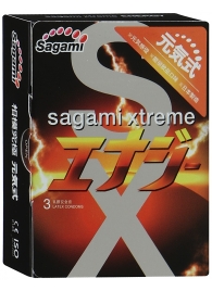 Презервативы Sagami Xtreme ENERGY с ароматом энергетика - 3 шт. - Sagami - купить с доставкой в Пскове