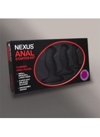 Набор из 3 массажеров простаты чёрного цвета NEXUS ANAL STARTER KIT - Nexus Range - в Пскове купить с доставкой