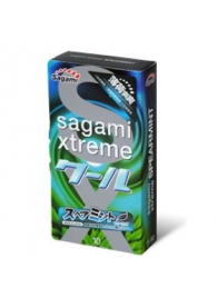 Презервативы Sagami Xtreme Mint с ароматом мяты - 10 шт. - Sagami - купить с доставкой в Пскове