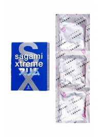 Розовые презервативы Sagami Xtreme FEEL FIT 3D - 3 шт. - Sagami - купить с доставкой в Пскове