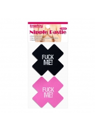 Набор из 2 пар пэстисов Cross Pattern Nipple Pasties - Lovetoy - купить с доставкой в Пскове