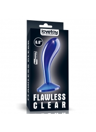 Синяя анальная втулка Flawless Clear Prostate Plug 6.0 - 15 см. - Lovetoy - в Пскове купить с доставкой